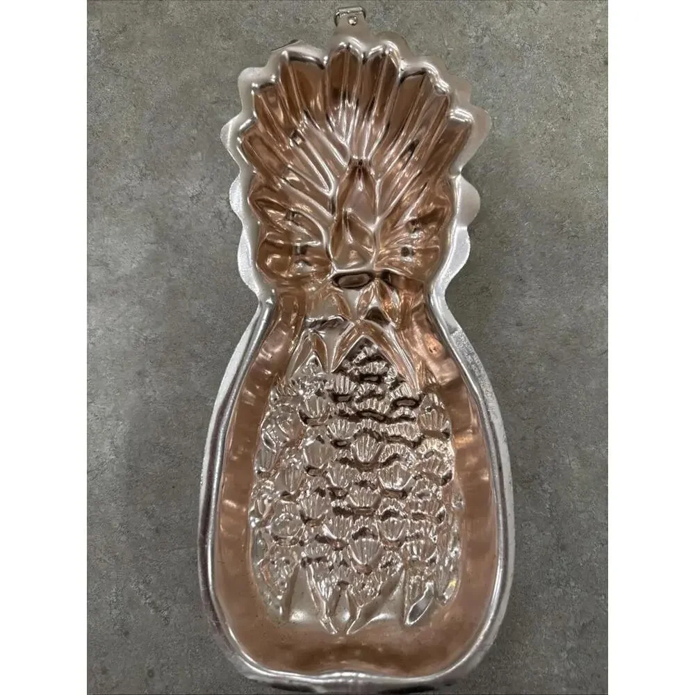 Vintage 1963 Copper Toned Pineapple Jello Molds by AHC Hong Kong Wall Decor MCM